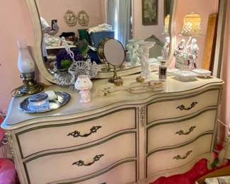 French Provincial dresser with mirror