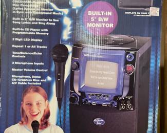 Karaoke machine in box
