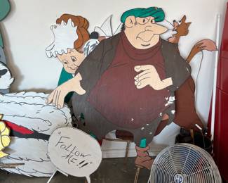 Christmas cutout displays, Peanuts and 101 Dalmatians