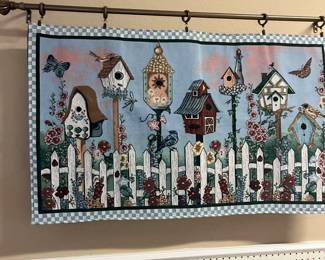 birdhouse theme window valance