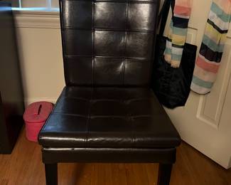 Faux leather chair. Was used at a writing desk. $15