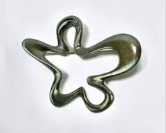 Georg Jensen Sterling Silver mid Century Danish Modern Abstract Pin Brooch #321 15 Grams