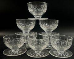 Fine Set of Eight Waterford Crystal Footed Dessert lot