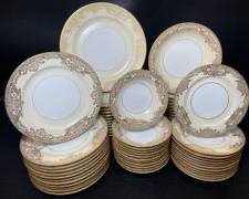 Vintage fine Japanese Hand Painted Noritake china Glensmore Gilded Beautiful Dinner Plates set of 12 each for every plate