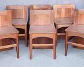 6 Vintage solid wood Modern Dining Chairs