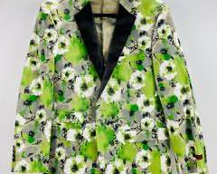 Mens INSOMNIA MANZINI Entertainer Sport Jacket Blazer Linen Green Florals Sz XL-XXL