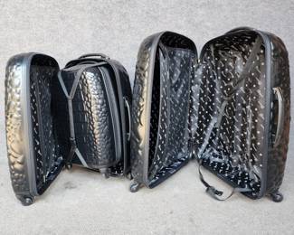 Bovano Faux Gator luggage on wheels
