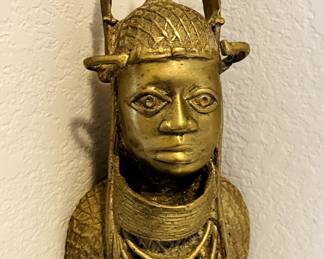 African Brass Bust