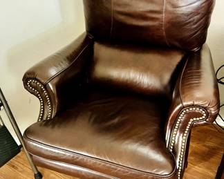 Really nice executive office chair. Plush, leather. 