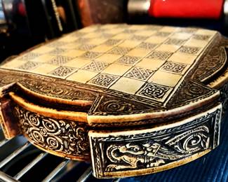 Chess set missing pieces. 