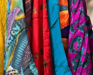 Vintage silk outfits.