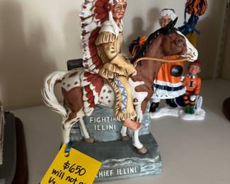 Fighting Illini Chief decanter, unbroken seal.  This items will be at checkout, if interested.