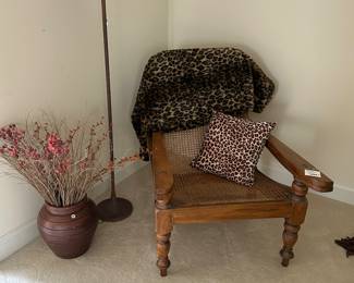 19th century cane recliner.