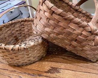 Large split oak baskets