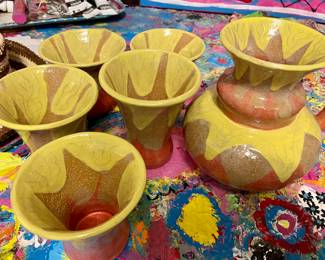 Sunflower pottery set $75