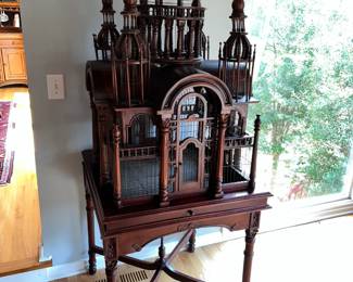 Rare Wooden Mahogany Bird Cathedral