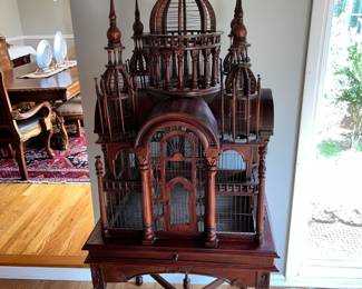Rare Wooden Mahogany Bird Cathedral