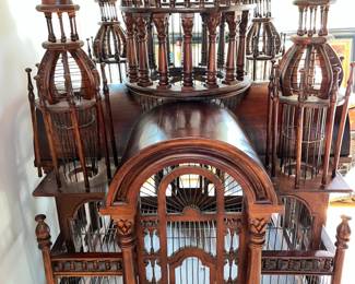 Rare Wooden Mahogany Bird Cathedral