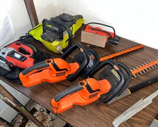 Assortment of Power Tools for Yard Work