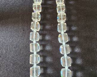 Swarovski Crystal Clear Cube Necklace