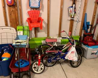 Kids bikes and toys