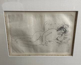 Renoir etching with COA from Galerie Michael