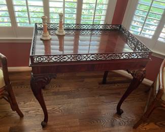 Vintage Chippendale silver table