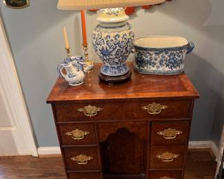 Vintage Baker seven drawer knee hole chest