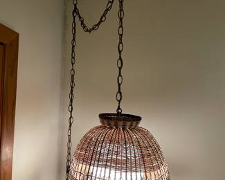 Basket Weave Swag Lamp