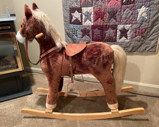 Cool as Heck! Child's Horse Rocker w/Saddle &Stirrups! Giddy-Up!!!