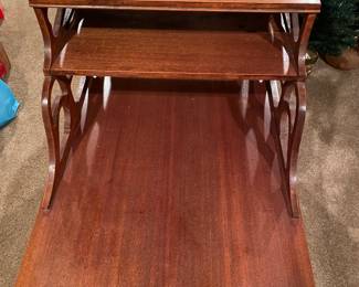 1940's, Veneer, Two Tier, Lamp Table