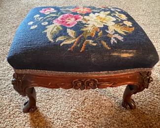 Smaller Needle-Point Footrest--Old!