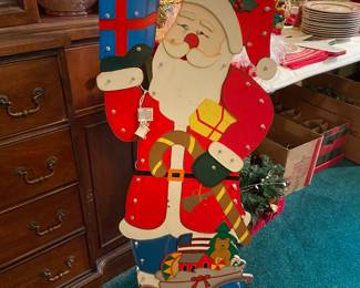 Check out this great wooden Santa