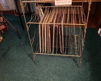 Mid Century, Modern metal record stand 