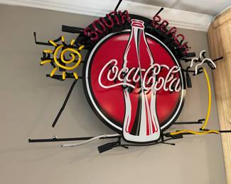 Coca Cola memorabilia, South Beach bar sign neon