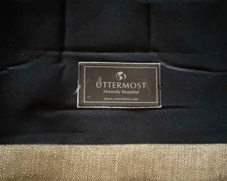 beige armchair by Uttermost,  throw pillow