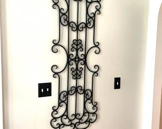 black iron metal wall art