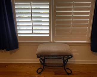 foot stool made from iron, foam