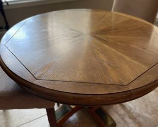 small circular dining table and chairs