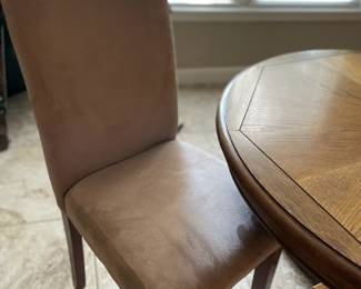 small circular dining table and chairs
