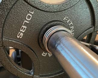 home workout bench with weights