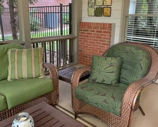 Outdoor lounge set, rattan, 