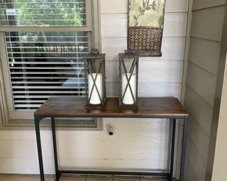 side table with lanterns, unique outdoor all art