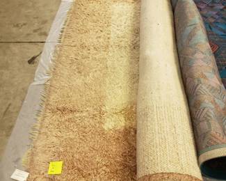 8 x 10 foot Mohair rug, beige / pink