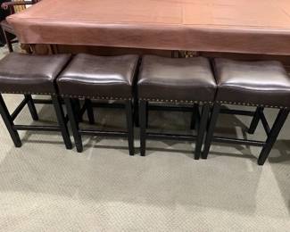 Leather Barstools 25"