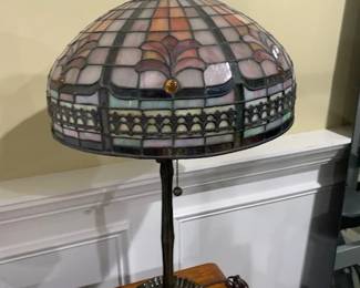 Antique Stained Glass Lamp