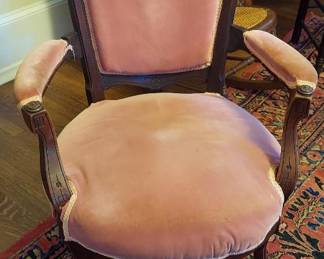 Antique upholstered arm chair