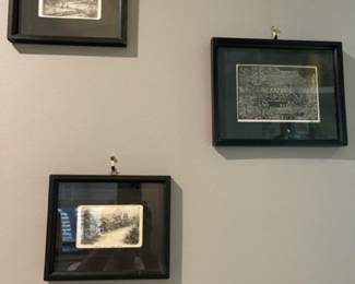 Grouping of small etchings