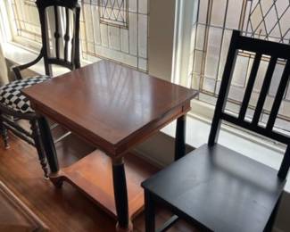 Misc chairs, side table