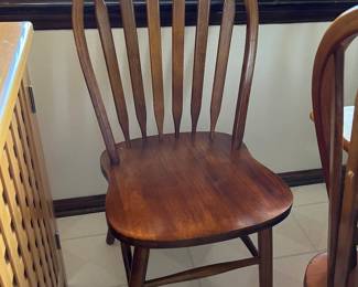 (4) wood chairs (only one photographed)